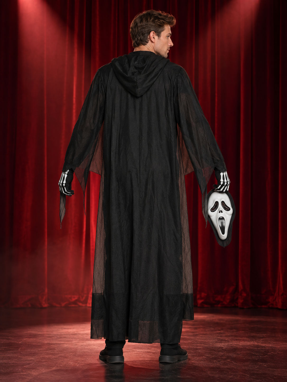 Skeleton Halloween Costume with Mask, 120 cm