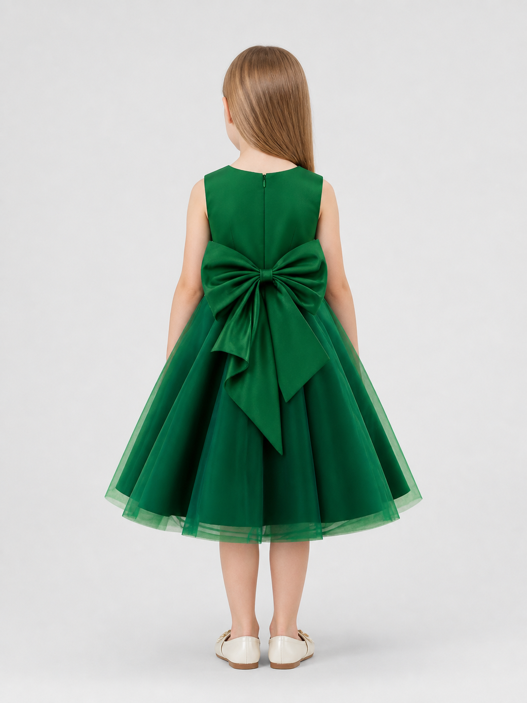 Bow Tutu Dress for a Flower Girl at a Wedding
