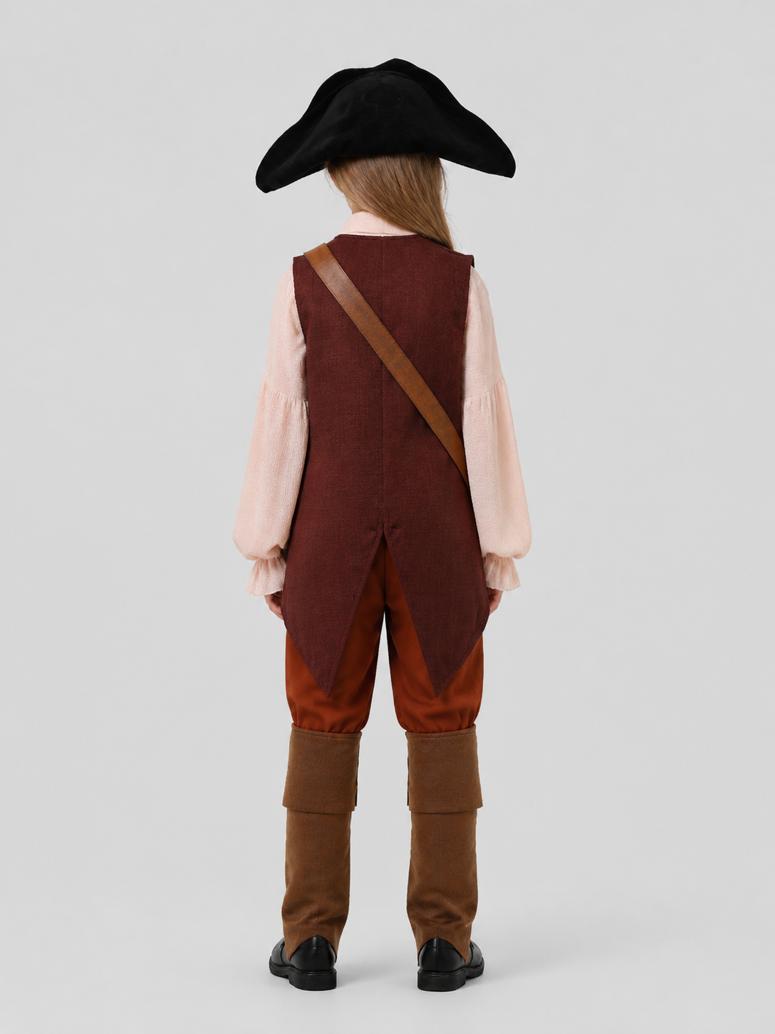 Children's Pirate Costume with Vest and Hat, S-XXL