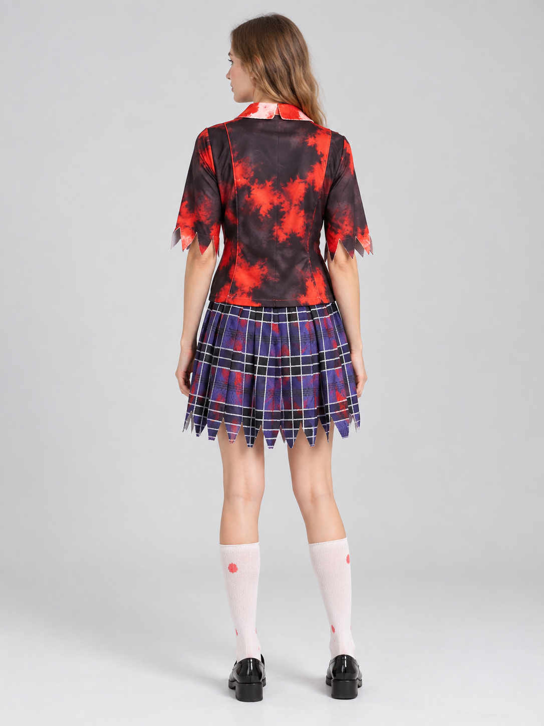 Cosplay Costume in School Uniform and Vampire Style