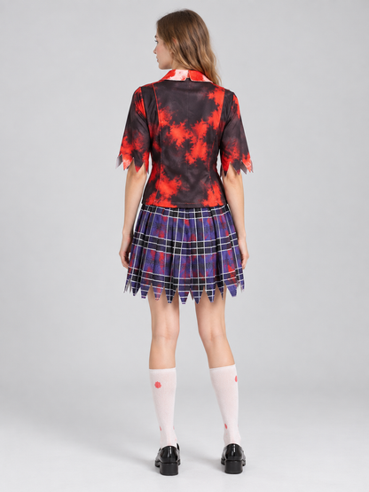 Cosplay Costume in School Uniform and Vampire Style