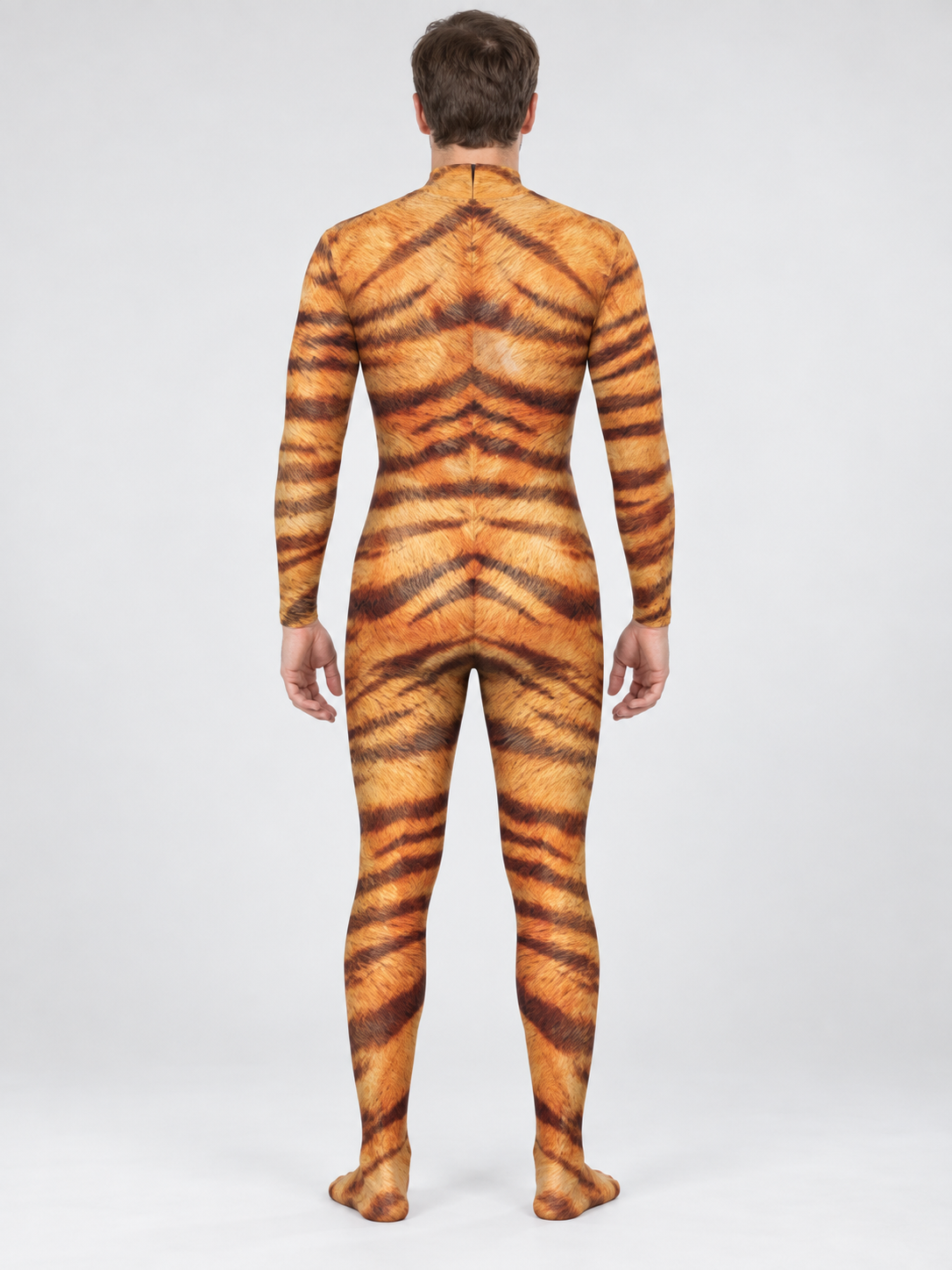 Tiger Print Cosplay Bodysuit, Form-Fitting