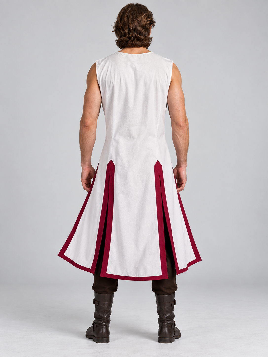 Medieval Crusader Tunic White with Cross