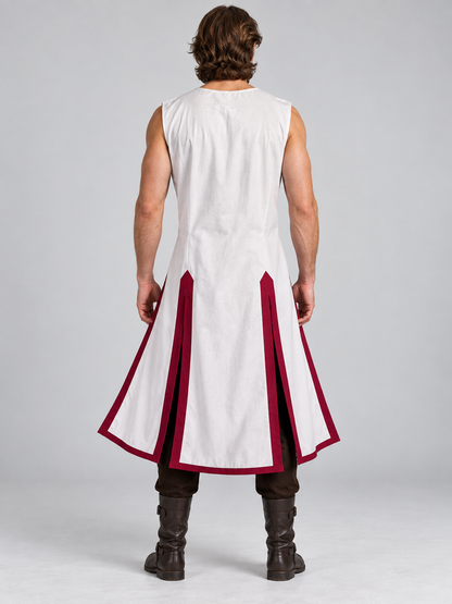 Medieval Crusader Tunic White with Cross