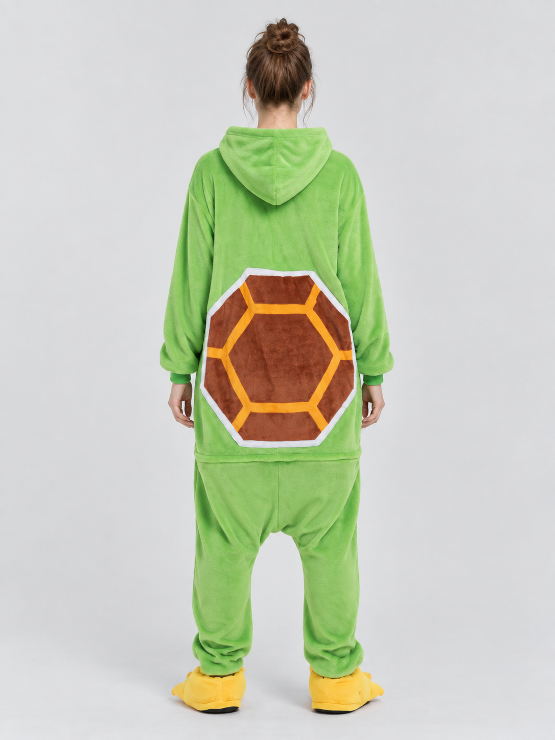 Green Turtle Kigurumi Jumpsuit with Shell and Hood