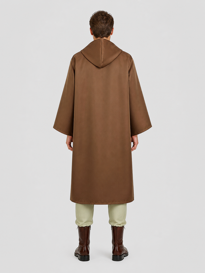 Star Wars cosplay costume, brown hooded robe back view