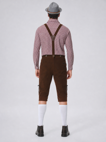 Historical Costume with Suspenders, Shirt, and Hat