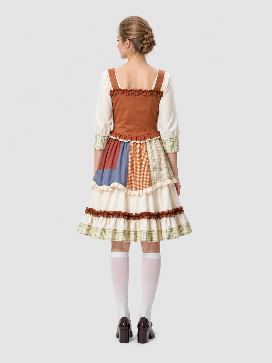 Red Riding Hood Carnival Dress for Cosplay back view