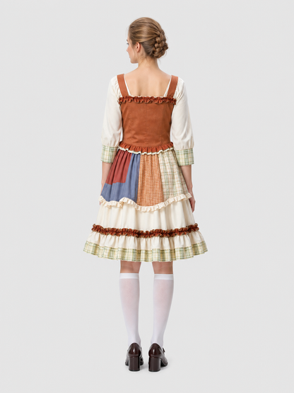 Red Riding Hood Carnival Dress for Cosplay back view