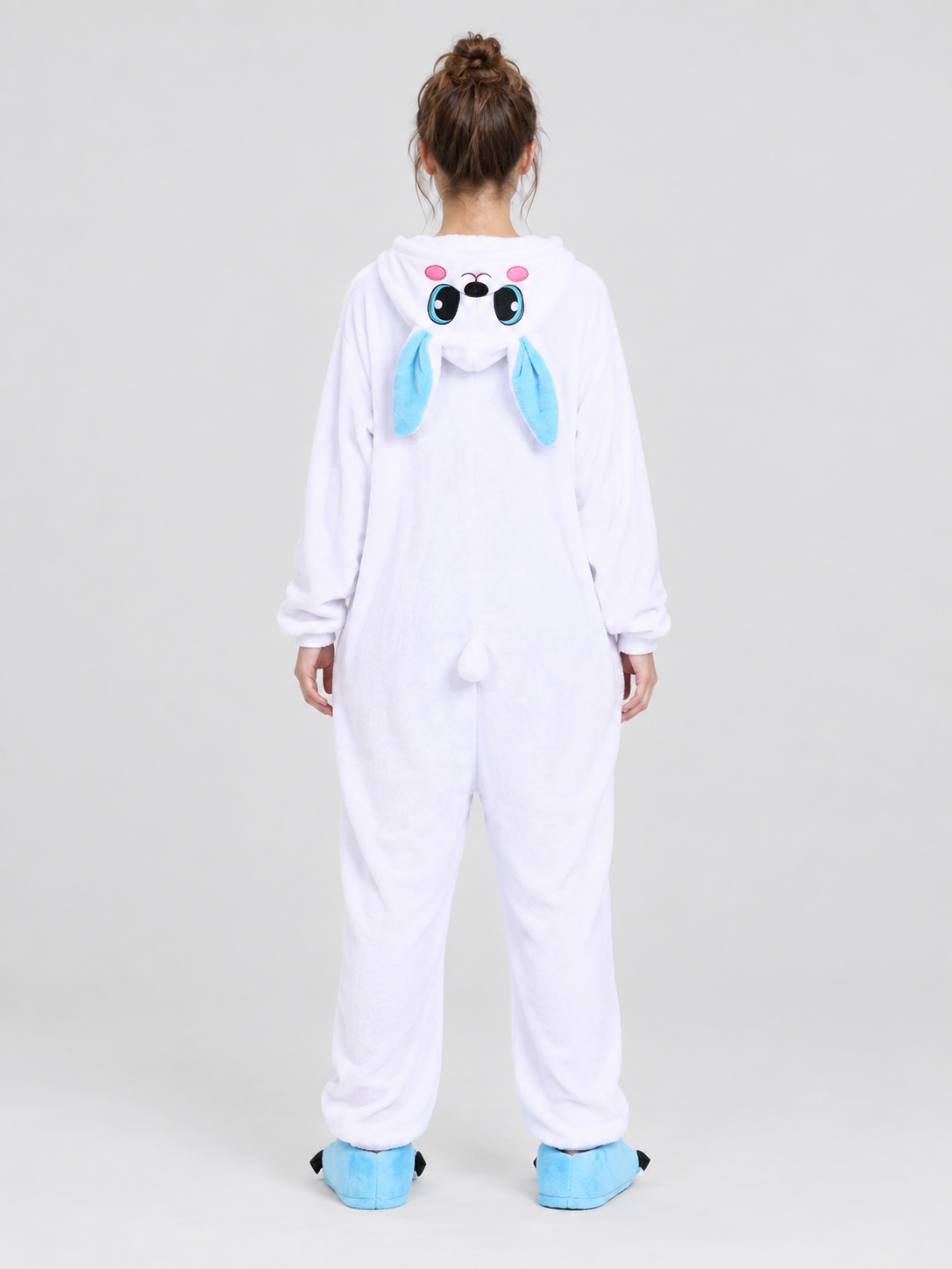 Hooded Pajama Jumpsuit with Animal Face