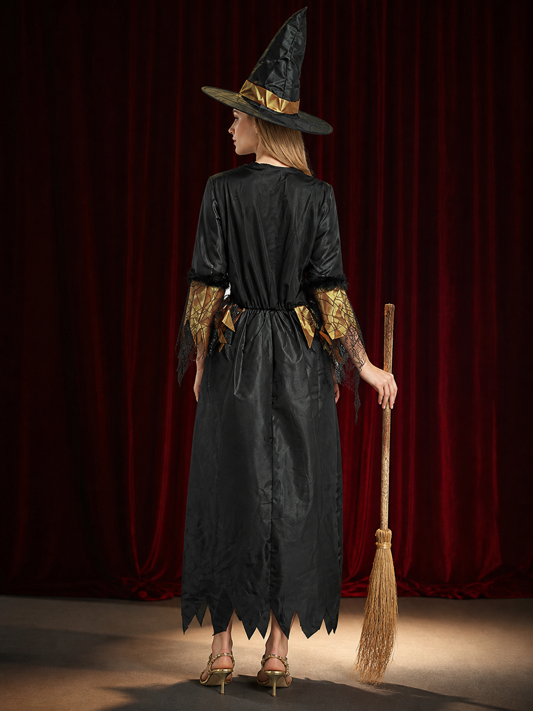 Women's Witch Costume w-y913 for Halloween back view