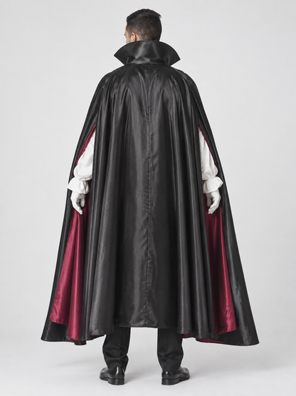 Vampire Carnival Costume with Cape, Vest, and Gloves