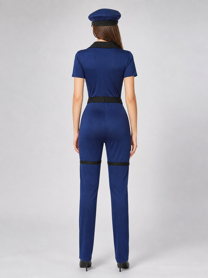 Police Costume for Cosplay, Jumpsuit and Hat