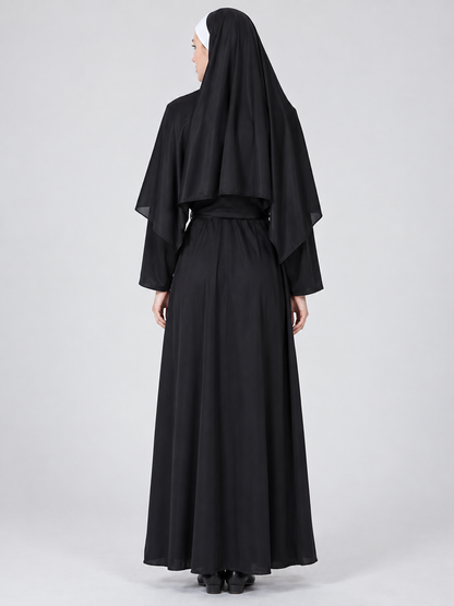Nun Costume with Cape and White Insert