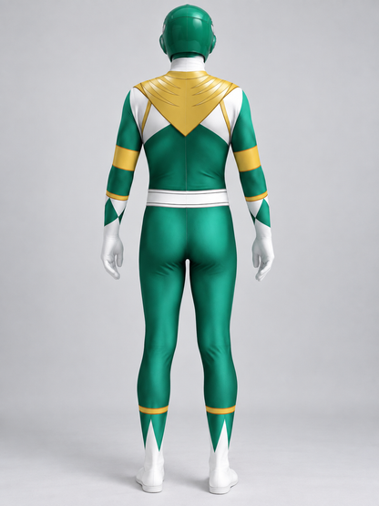 Green Cosplay Costume Jumpsuit with Gloves and Helmet