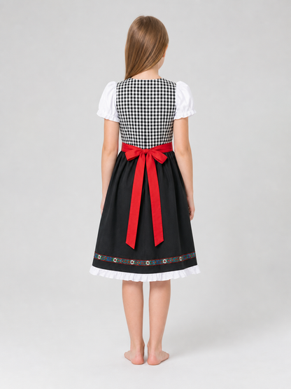 Folk-Style Carnival Dress with Bonnet