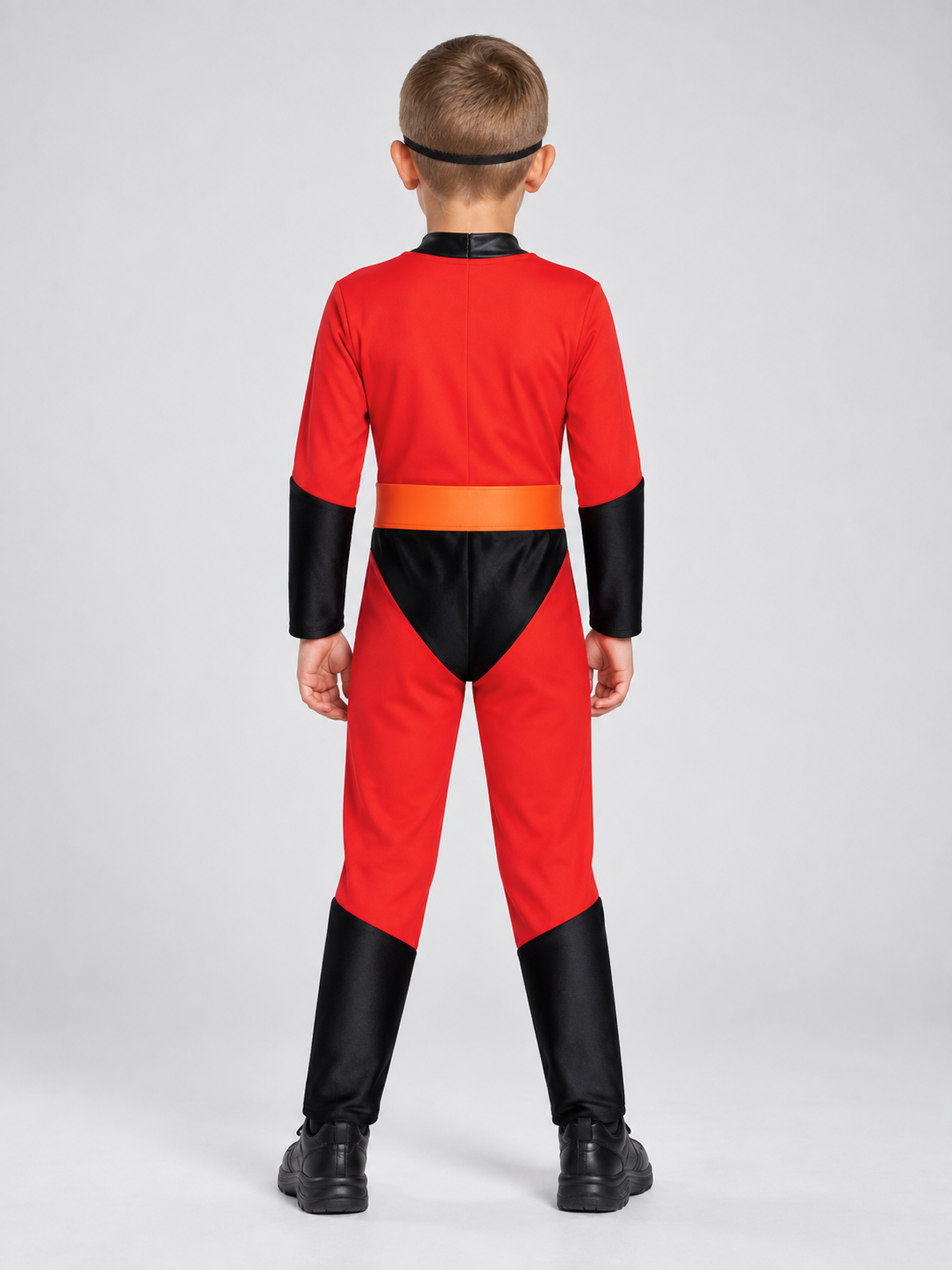 Kids' superhero carnival costume with mask and belt