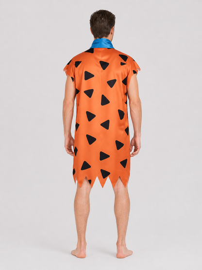 Primitive Man Cosplay Costume with Scarf back view