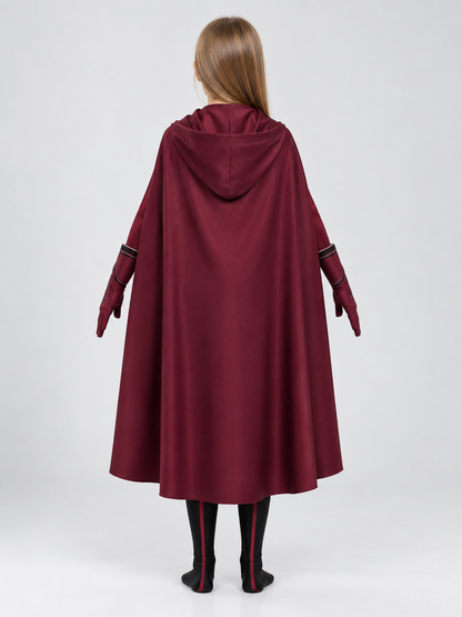 Scarlet Witch Cosplay Costume with Cape and Hood back view