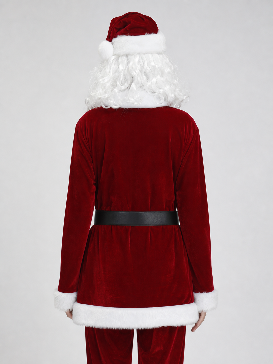 Santa Claus Wig and Beard with White Curls