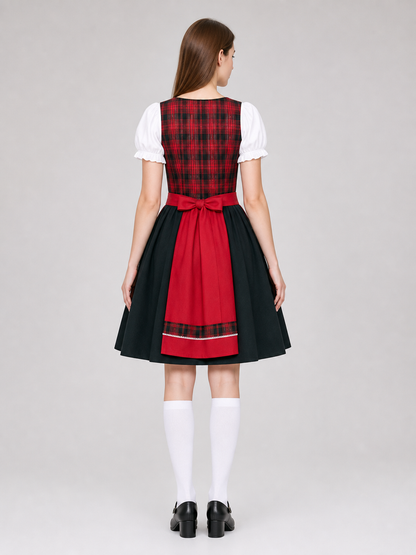 Plaid Costume Dress with Accessories