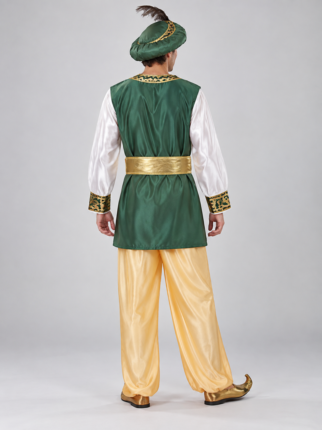 Adult Eastern Prince Carnival Costume with Feather