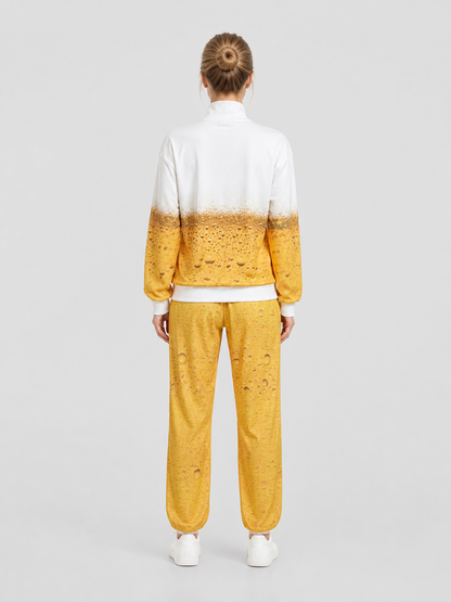 Retro Gradient Jacket and Pants Costume for Oktoberfest back view