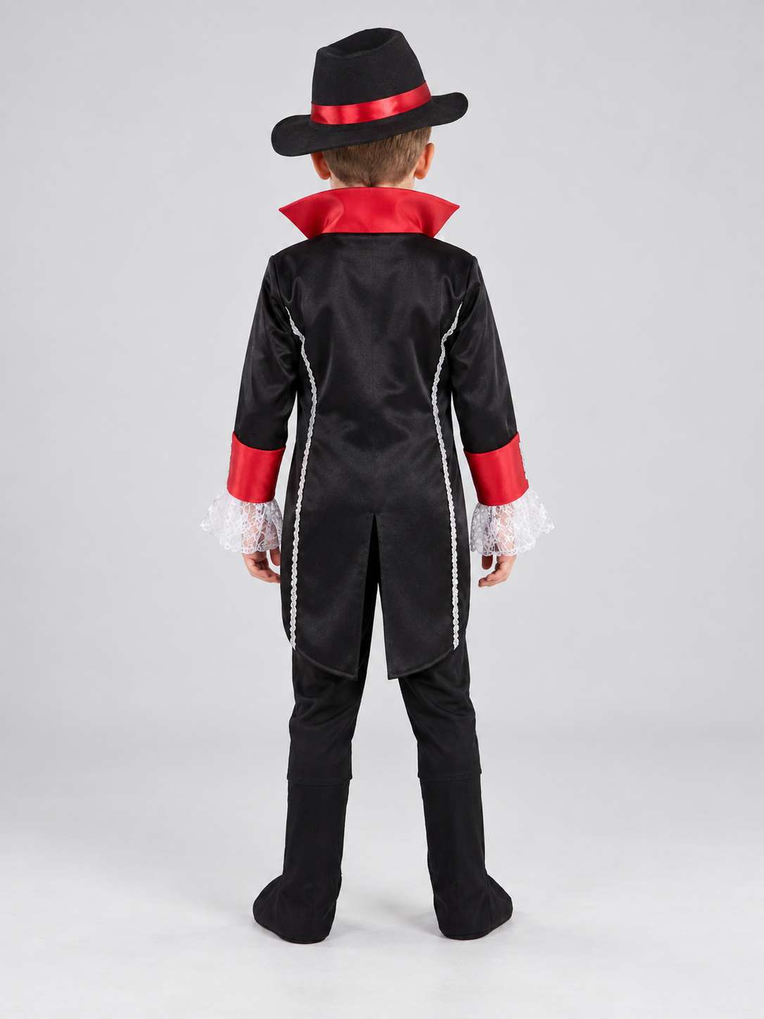 Kids' Vampire Carnival Costume with Hat, Black