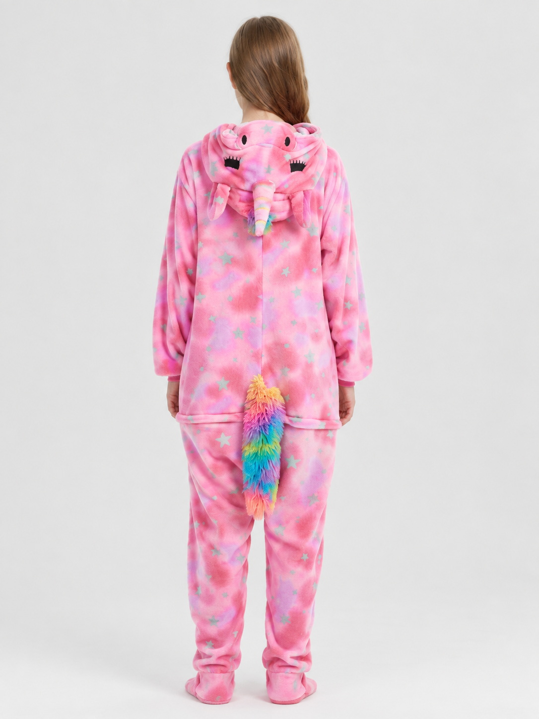 Kids' Hooded Unicorn Jumpsuit Pajama, Pink