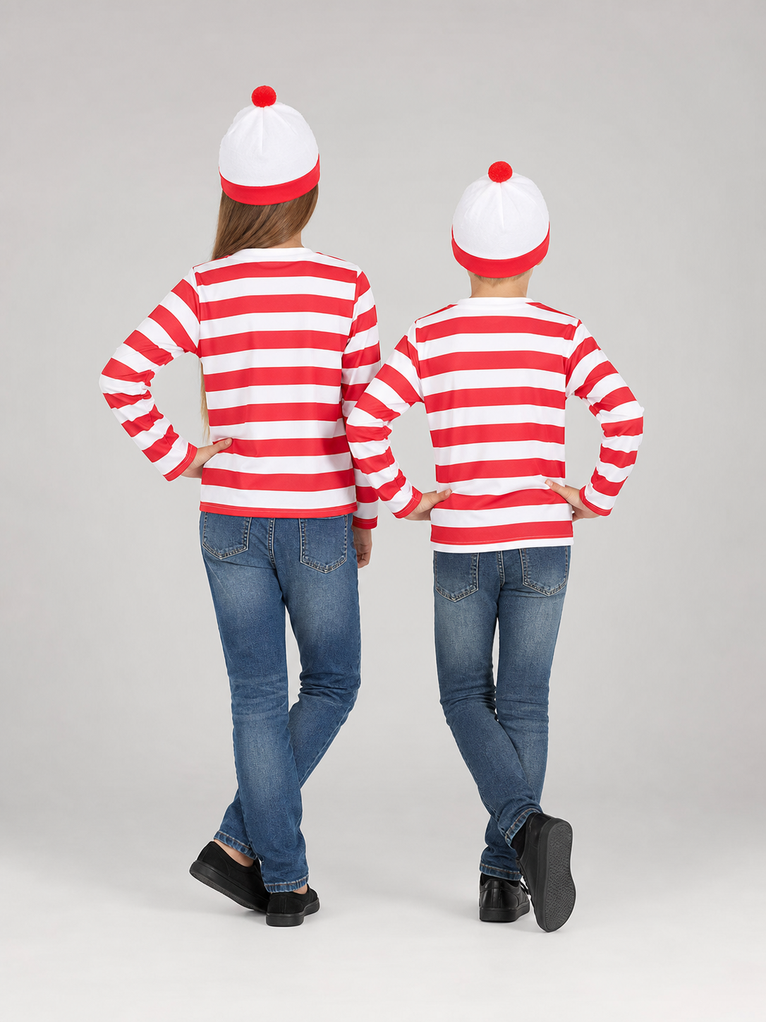 Red and White Striped T-Shirt for Cosplay