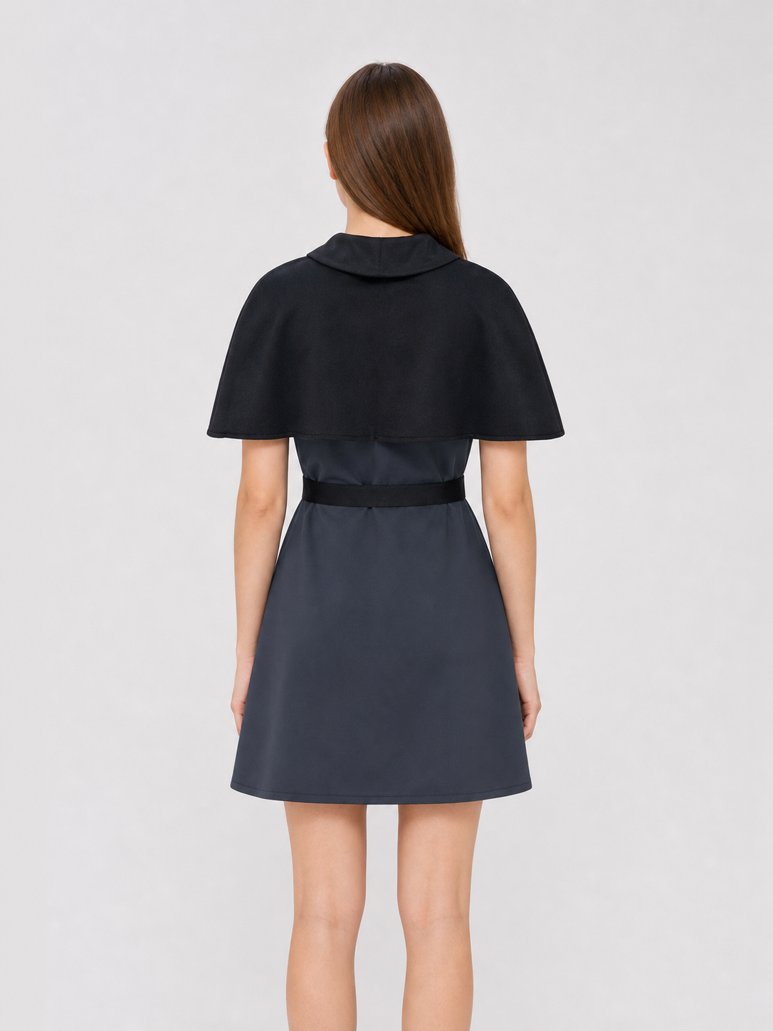 Amity Cosplay Dress with Capelet and Black Belt
