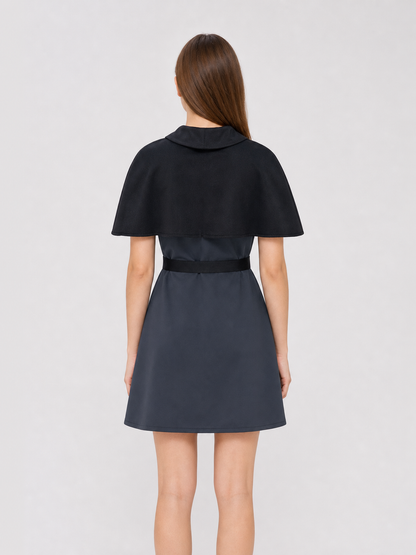 Amity Cosplay Dress with Capelet and Black Belt