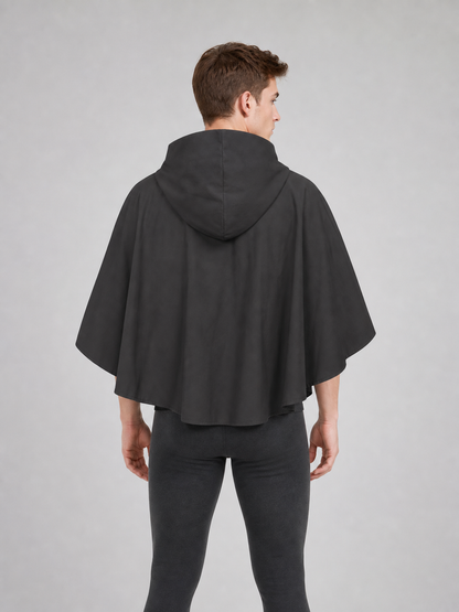 Dark Gray Hooded Poncho Cloak Costume product view 19