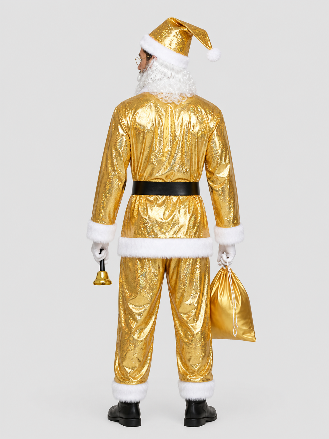 Gold Ded Moroz Costume, 10-Piece Set back view