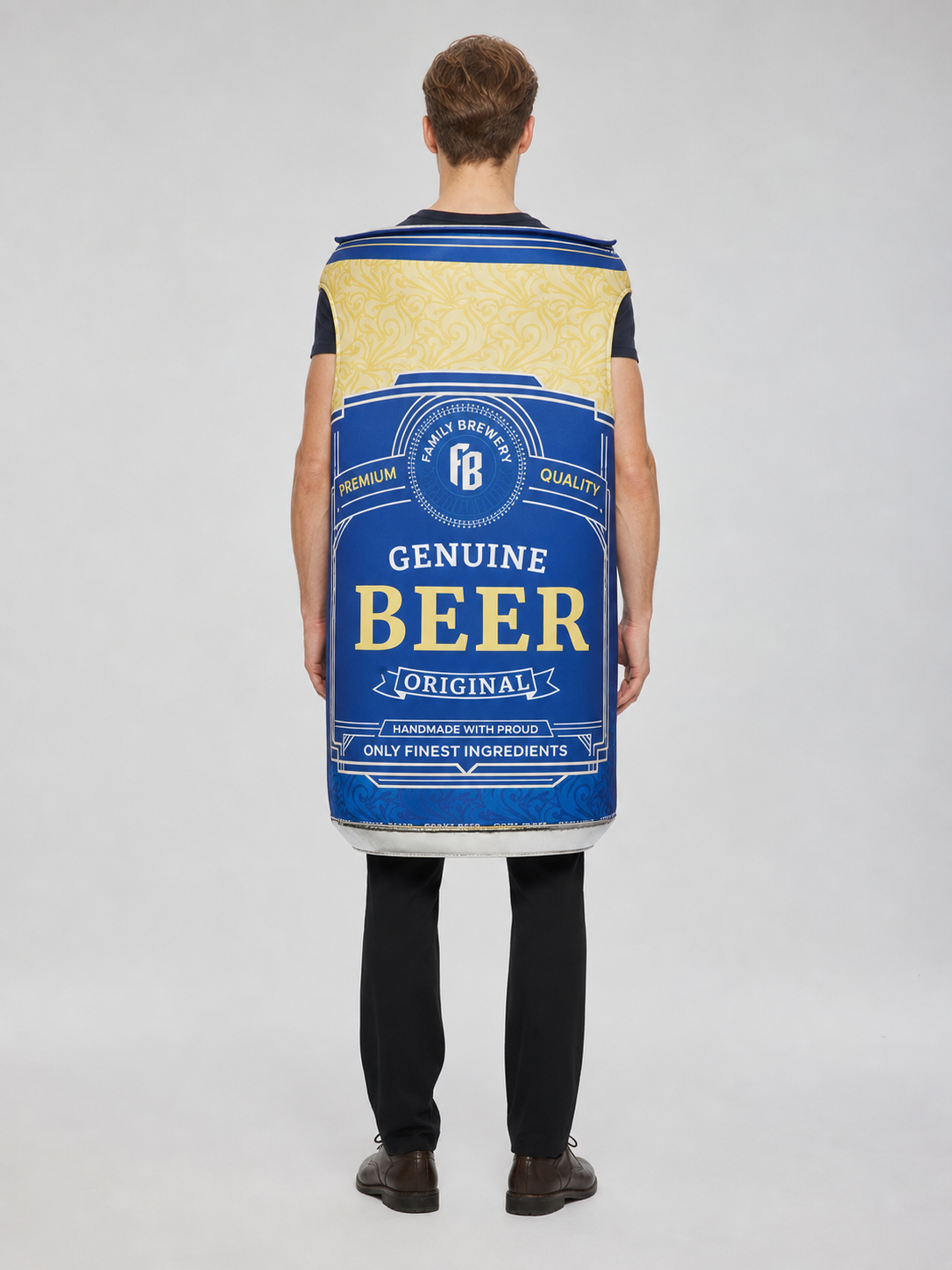 Beer Can Costume for Halloween and Parties back view 3