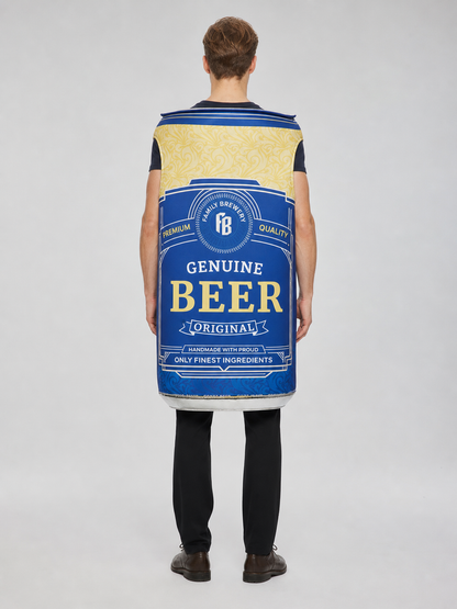 Beer Can Costume for Halloween and Parties back view 3