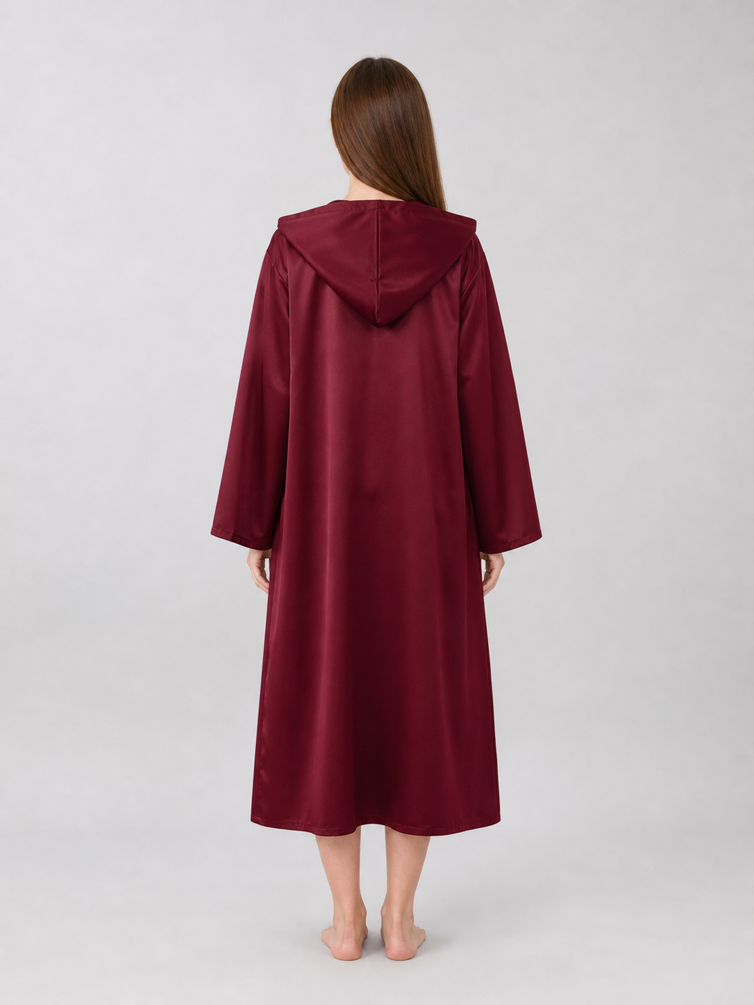 Burgundy Hooded Cape for Cosplay