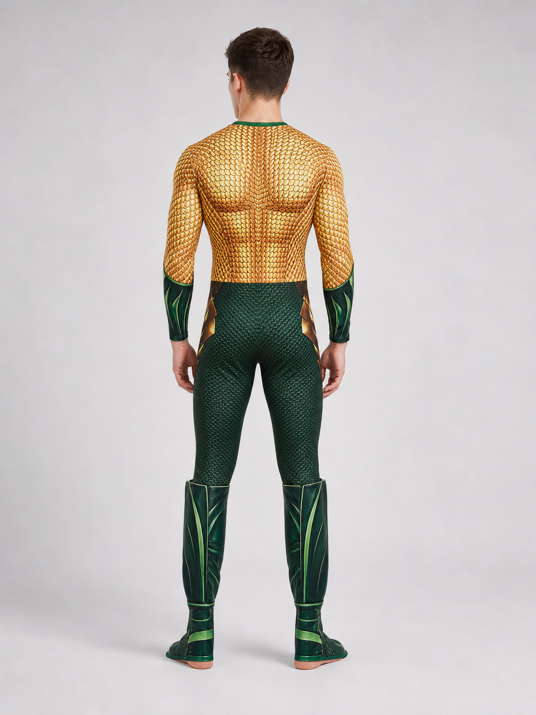 This set is designed to create a striking superhero look with an aquatic theme