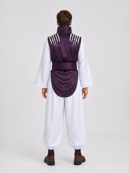 Jujutsu Kaisen Choso Cosplay Costume, Purple Vest and Pants back view