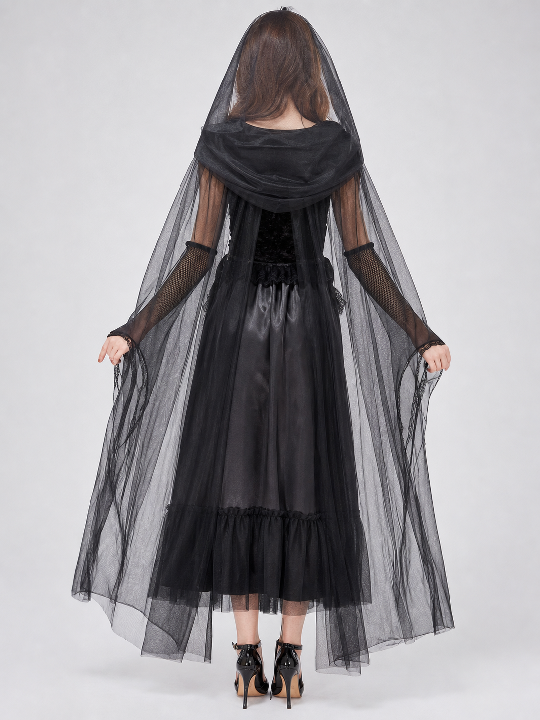 Vampire Costume with Dress and Cape, Gothic Look