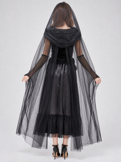 Vampire Costume with Dress and Cape, Gothic Look