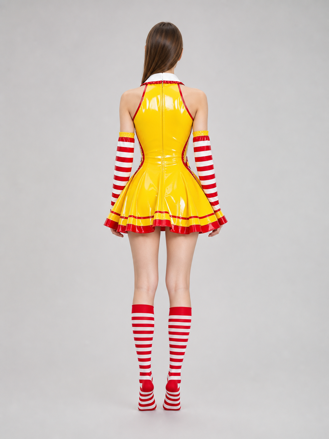 Cosplay Costume with Dress, Sleeves, and Stockings