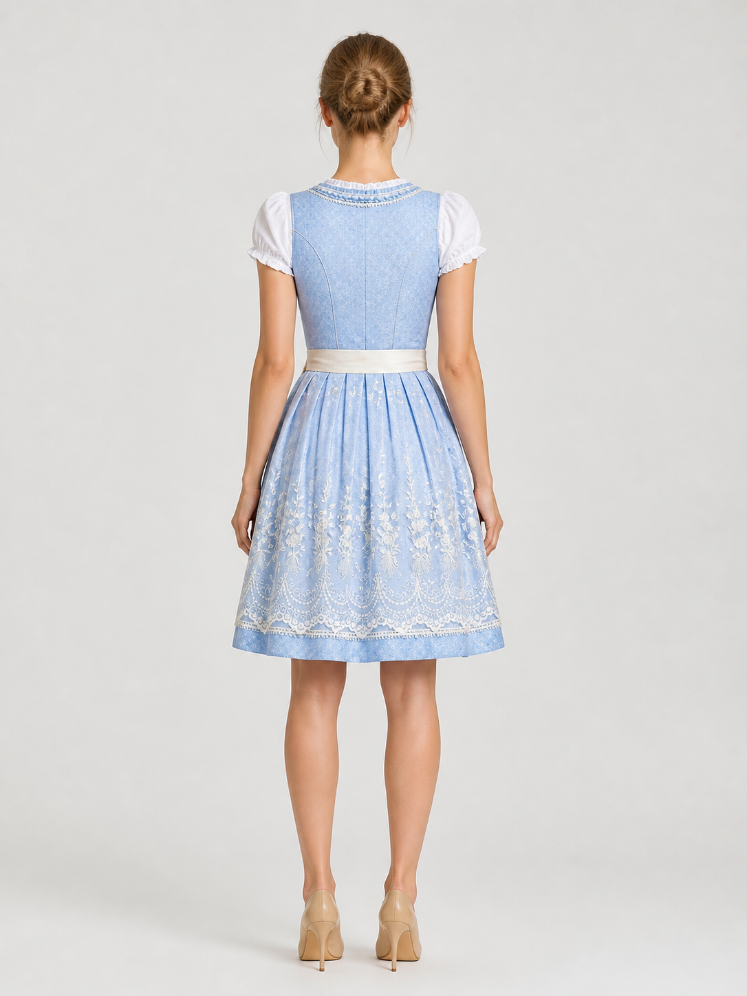 Bavarian-Style Dress, Stage Costume with Bow back view