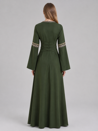 Medieval Costume Dress with Lacing back view