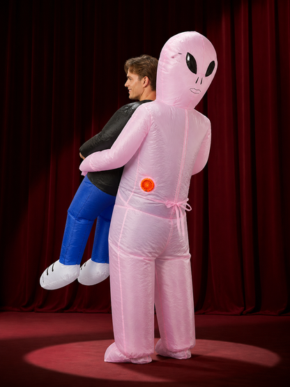Pink Alien Hugger Inflatable Costume for Halloween Christmas Funny Performance back view
