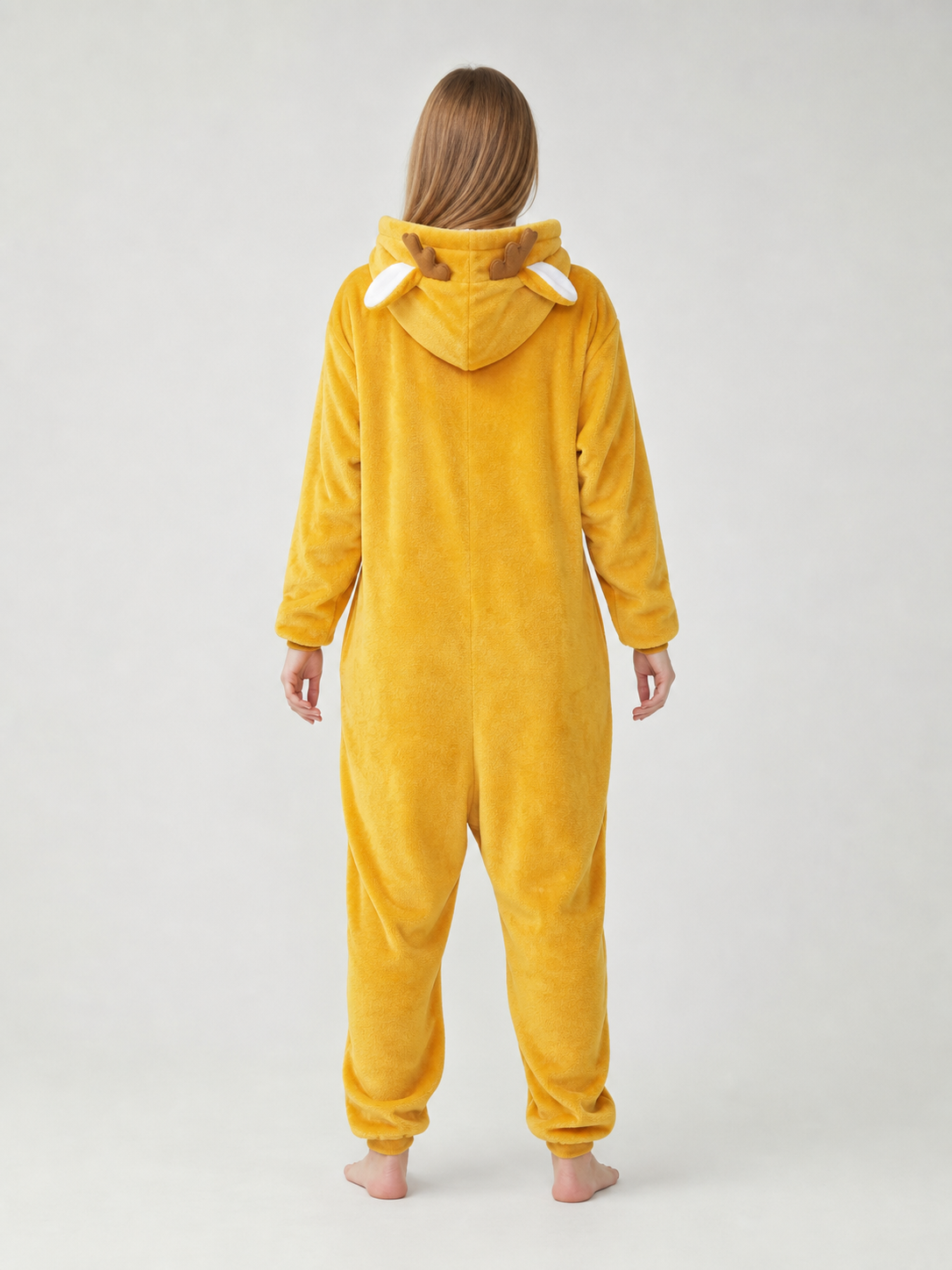Plush Deer Costume with Hood and Ears