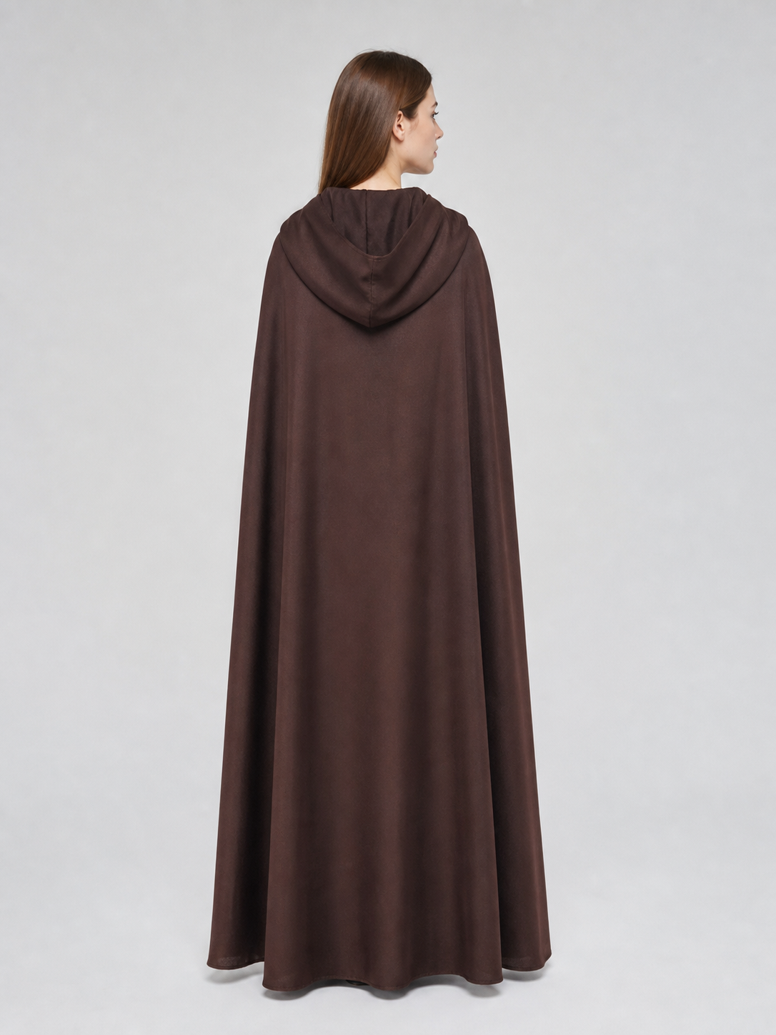 Halloween Medieval Knight Pirate Cosplay Hooded Cloak, Long Loose Cape With Pointed Hood And Front Cross Lacing