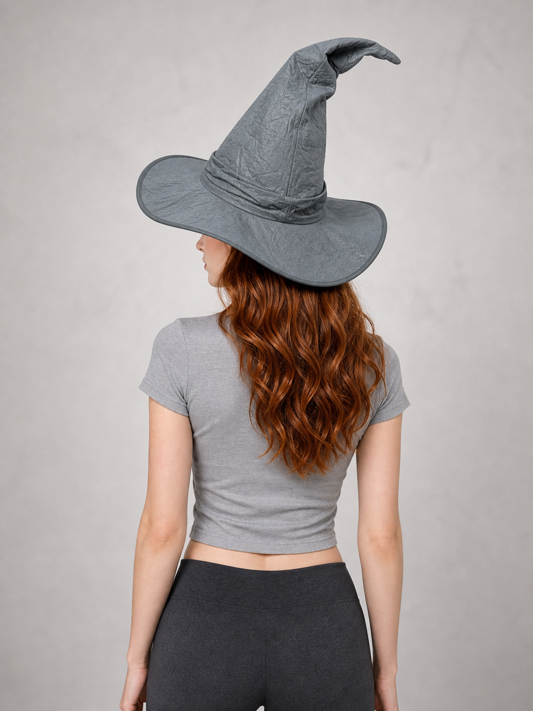 Dark Gray Carnival Witch Hat for Halloween