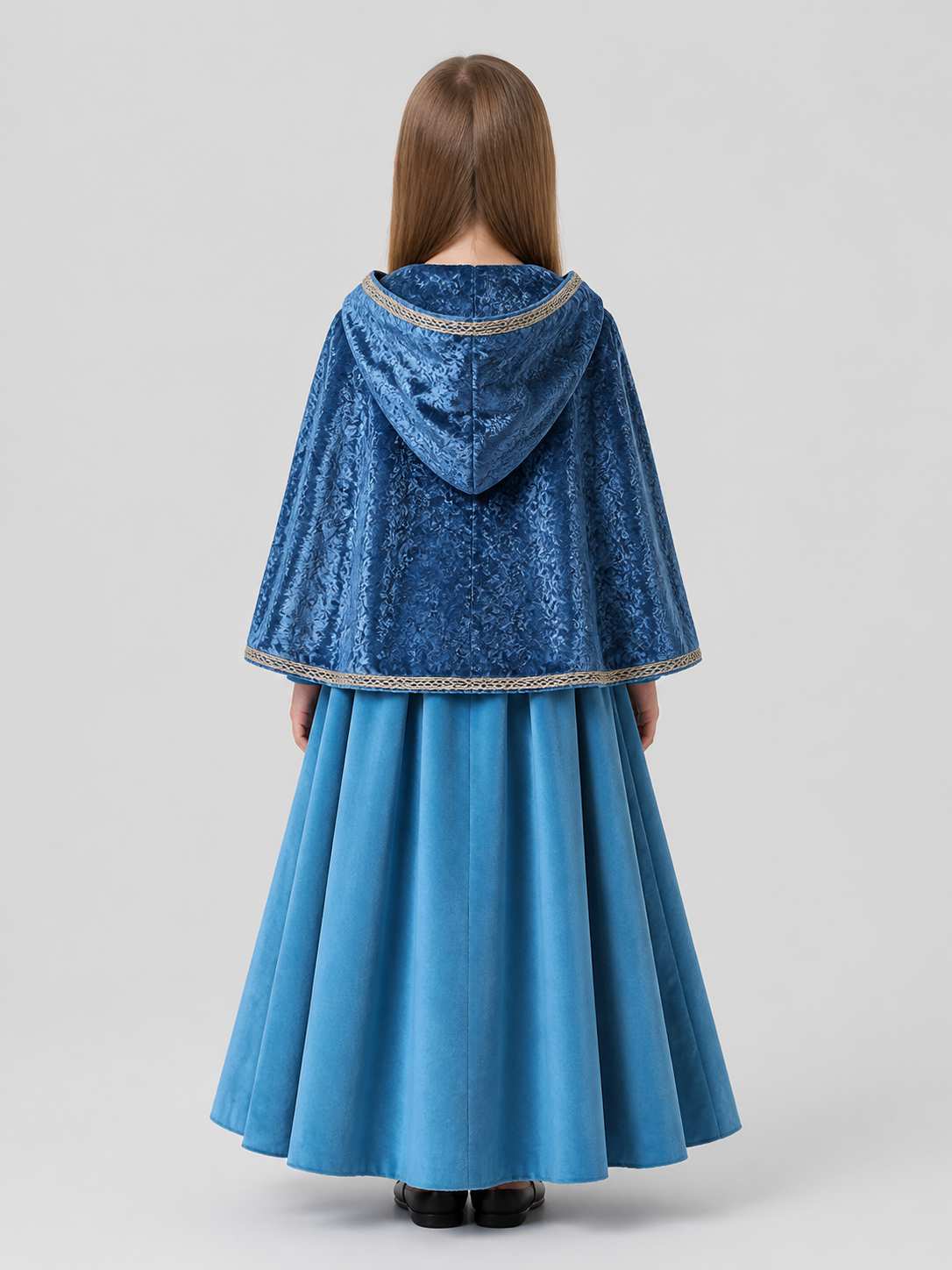 Costume Set: Dress and Hooded Cape back view