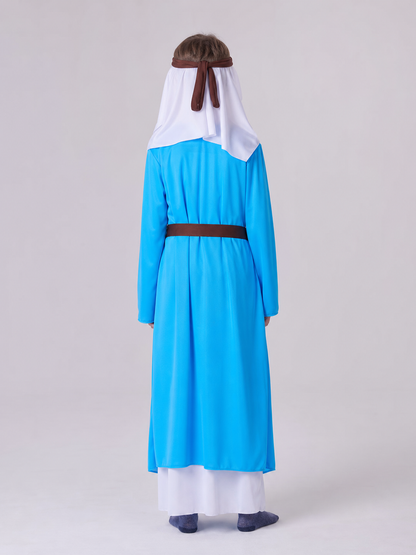 Carnival Costume Long Robe with Belt and Cape